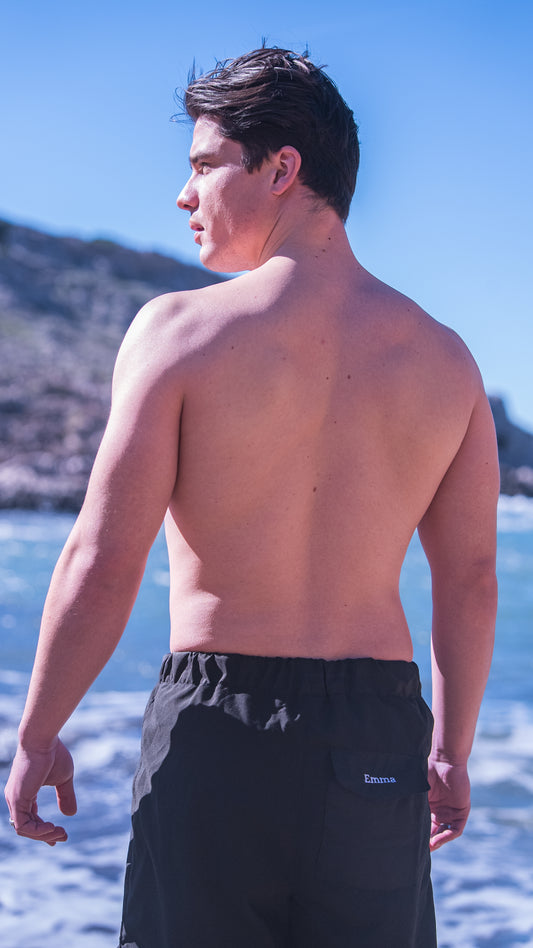 Short de bain homme noir